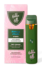 vape device with pink packaging two grams hybrid hidden hills five flavors cannabis